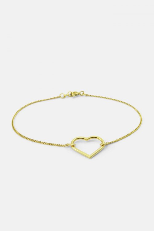 MHL bracelet open heart gold