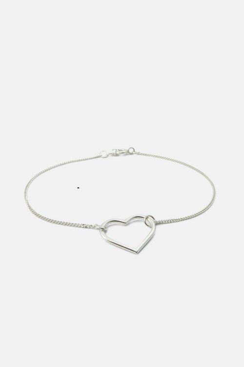 MHL bracelet open heart silver