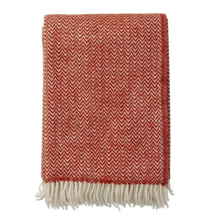 Klippan plaid Chevron ruby red 1.3x2.0mt