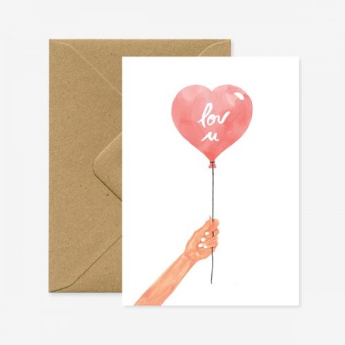ATWTS Card dubbel + Heart Balloon