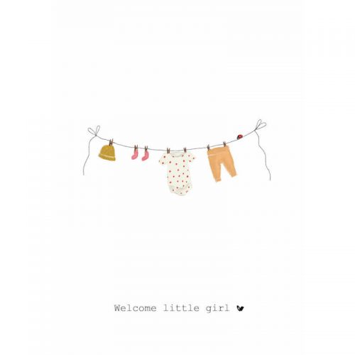Nadine Kaart dubbel + Welcome little girl