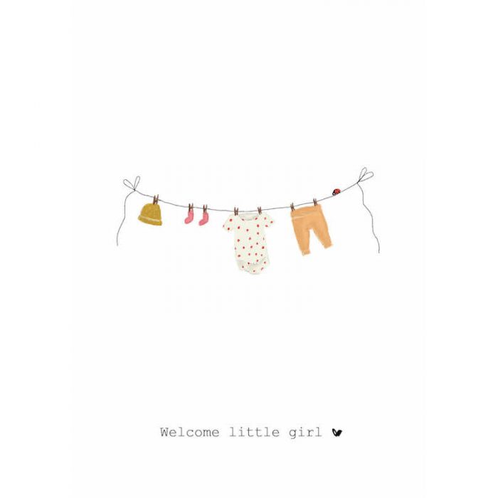 Nadine Kaart dubbel + Welcome little girl