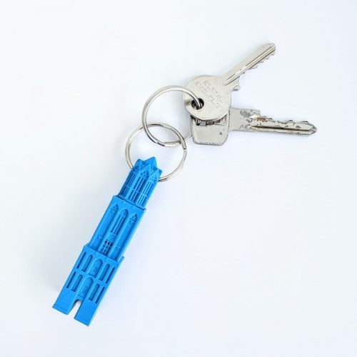 Domtoren Sleutelhanger 3D kleur blauw