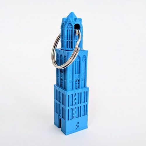 Domtoren Sleutelhanger 3D kleur blauw