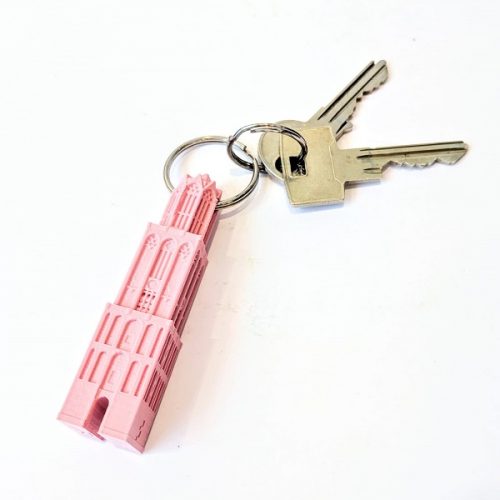 Domtoren Sleutelhanger 3D licht roze