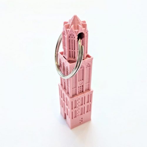 Domtoren Sleutelhanger 3D licht roze