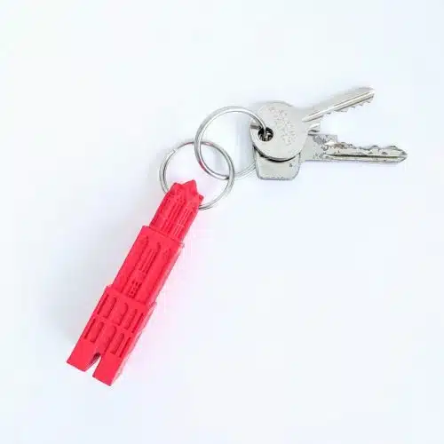 Domtoren Sleutelhanger 3D rood