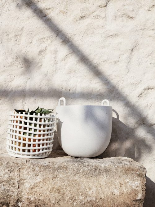 Ferm Living Ceramic Basket Large off-white