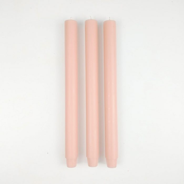 RL Set van 3 kaarsen 30cm apricot pink