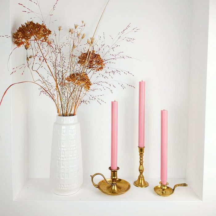 RL Set van 3 kaarsen 30cm staub rosa