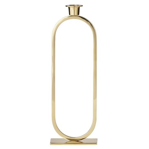 Candle Holder Metro Tall Ellipse Gold