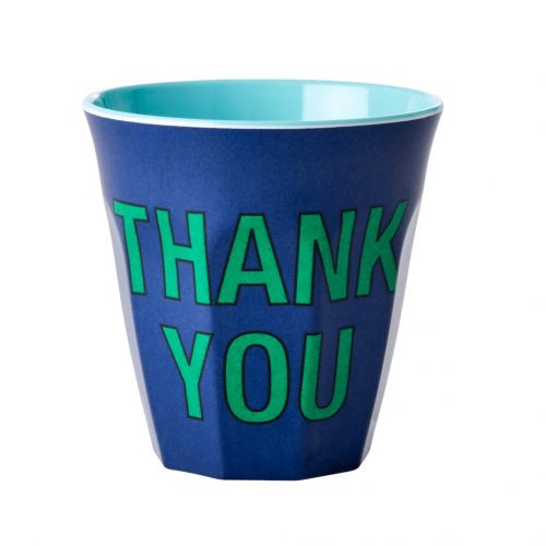 Rice cup M Thank You dark blue