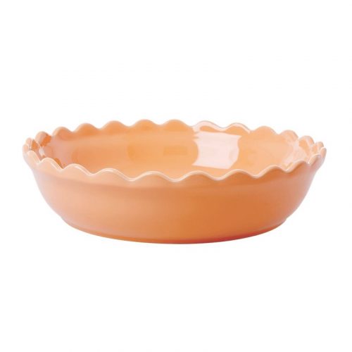 Rice stoneware pie dish Large Apricot