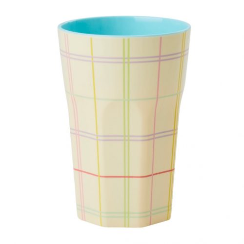 Rice mel cup tall Multicolored Check