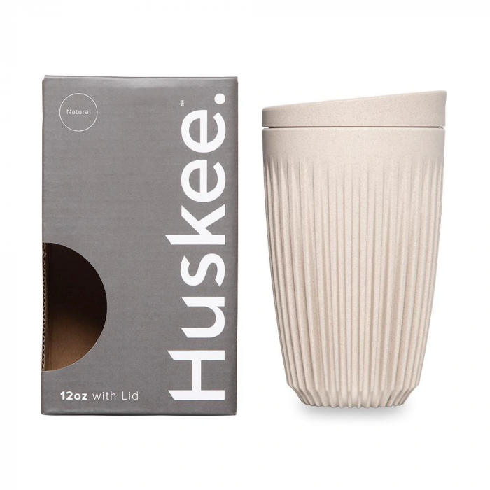 Huskee Cup & Lid 36cl Natural