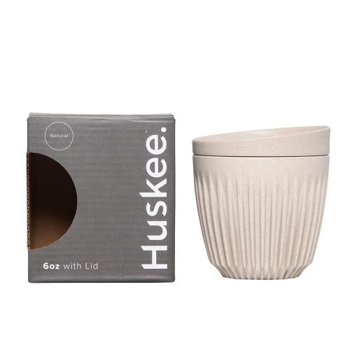 Huskee Cup & Lid 18cl Natural