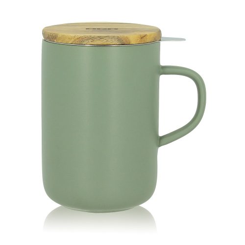 Ogo Tea Mug Juliet met filter amandel grijs/groen