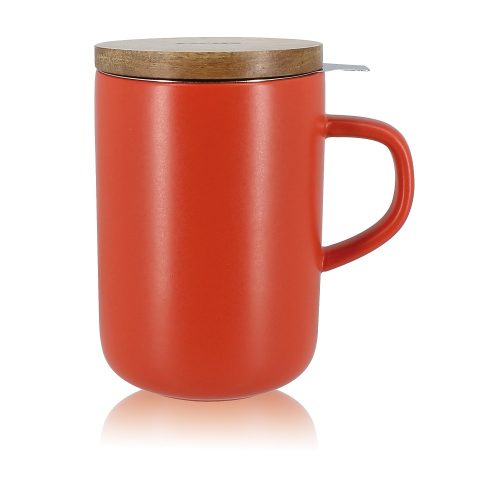 Ogo Tea Mug Juliet met filter rood