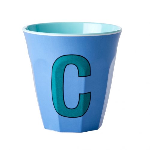 Rice cup M alfabet C blauw