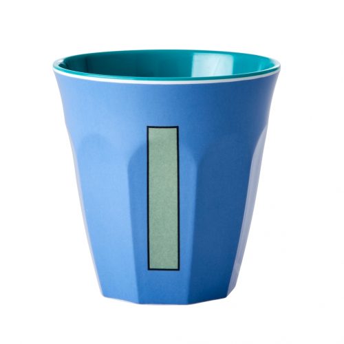 Rice cup M alfabet I blauw
