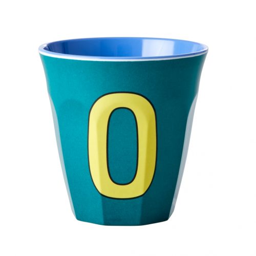 Rice cup M alfabet O blauw