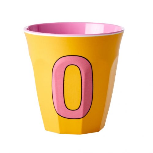 Rice cup M alfabet O roze