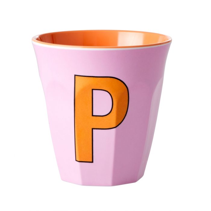 Rice cup M alfabet P roze