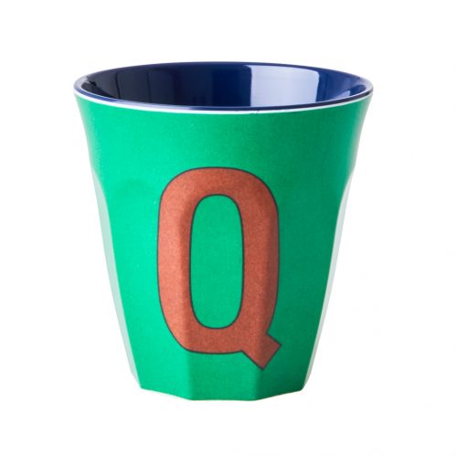 Rice cup M alfabet Q blauw