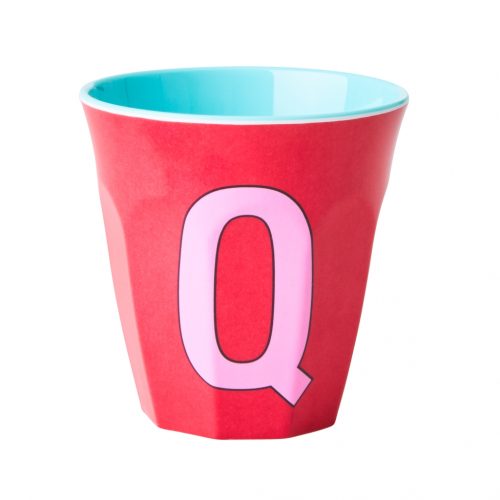 Rice cup M alfabet Q roze