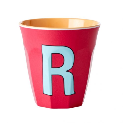Rice cup M alfabet R roze