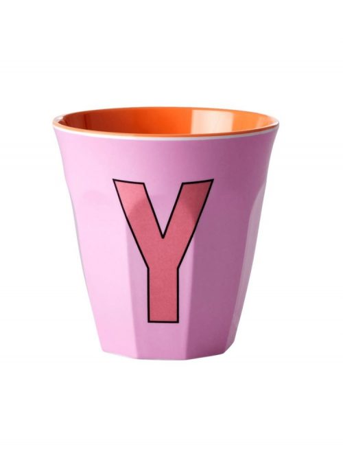Rice cup M alfabet Y roze
