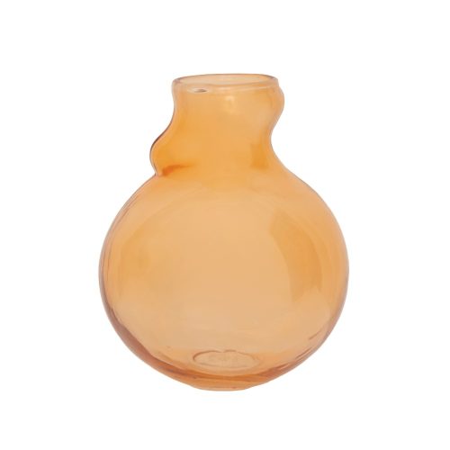 UNC Vase recycled Glass Quirky apricot nectar