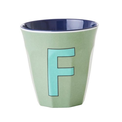 Rice cup M alfabet F blauw