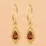 MJ earring hang Kailani oval garnet dots