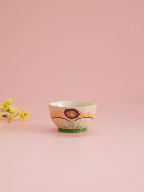 Rice ceramic bowl S flower soft sand