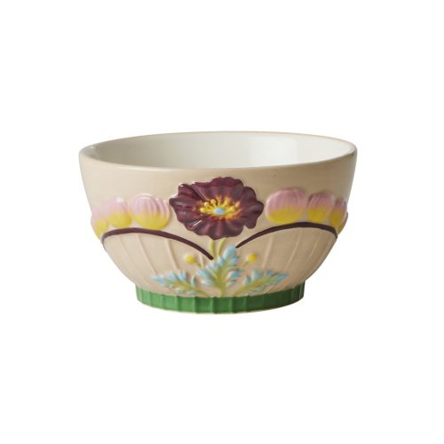 Rice ceramic bowl S flower soft sand