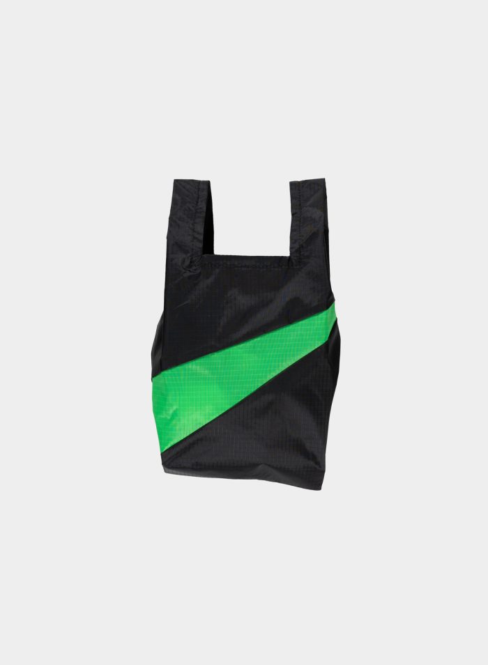 Susan Bijl Shopping Bag S BLack / Greenscreen