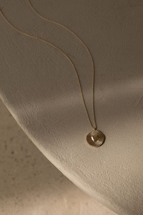 Riverstones Necklace Heart Verguld