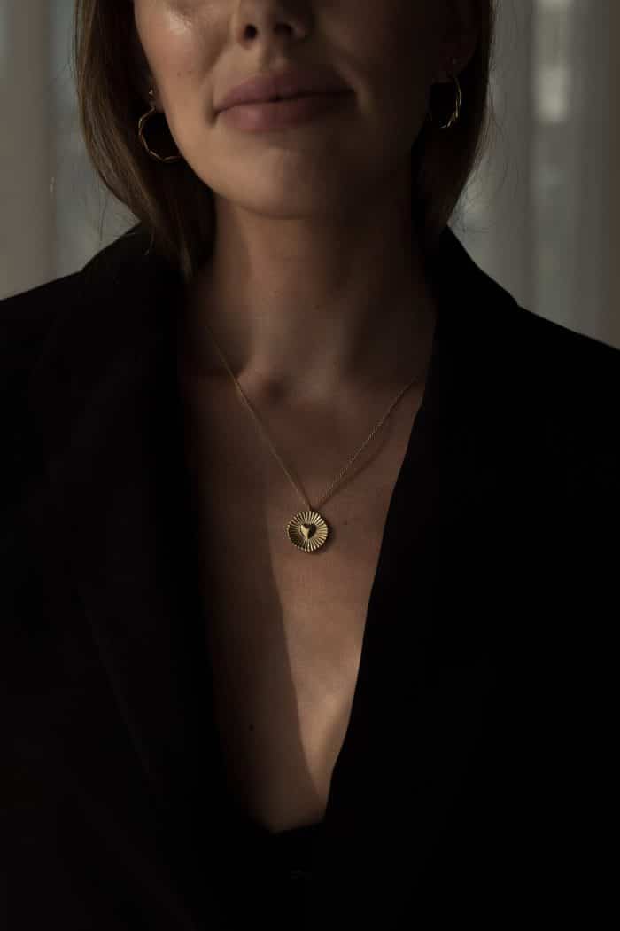 Riverstones Necklace Heart Verguld