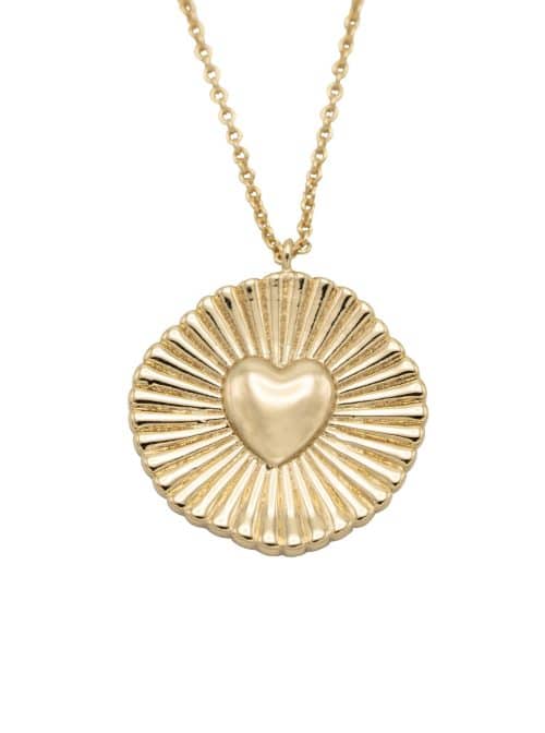 Riverstones Necklace Heart Verguld