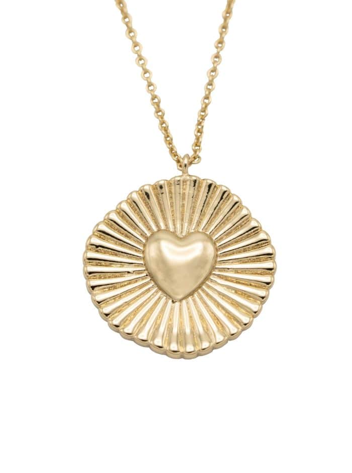Riverstones Necklace Heart Verguld