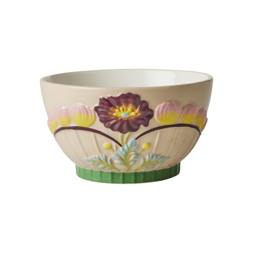 Rice ceramic medium bowl flower soft sand 600ml