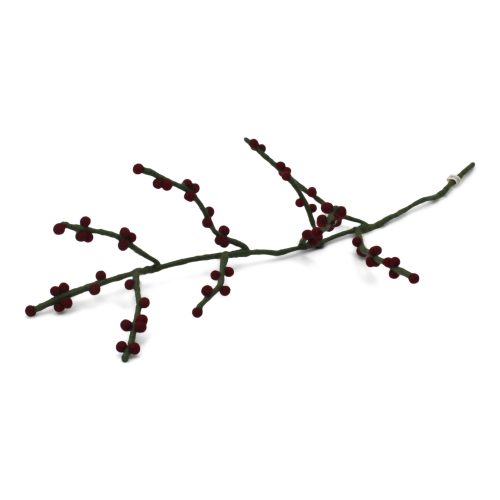 Gry Felt branch with Dark Red Berries