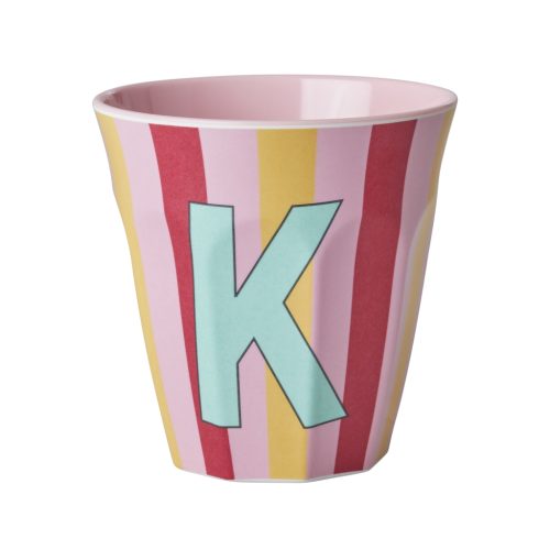 Rice cup M alfabet K roze streep