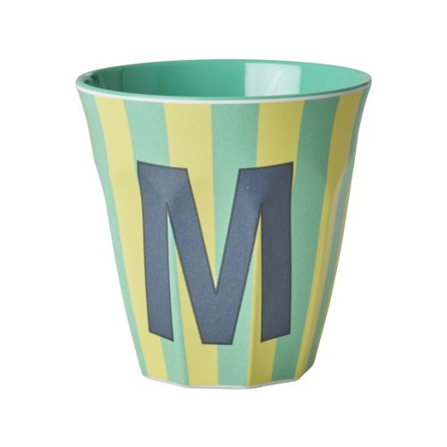 Rice cup M alfabet M blauw streep
