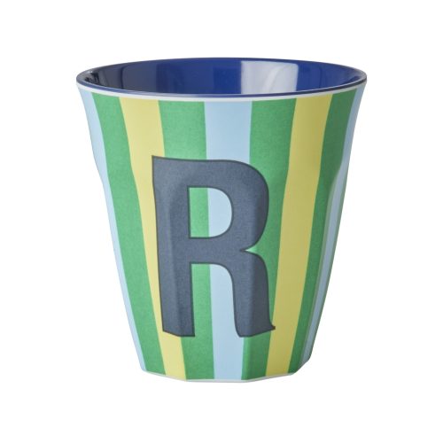 Rice cup M alfabet R blauw streep