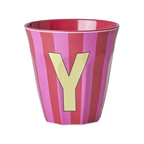 Rice cup M alfabet Y roze streep