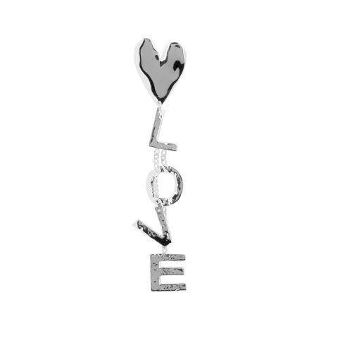 BB earring Heart Letter Love Stud silver(1)