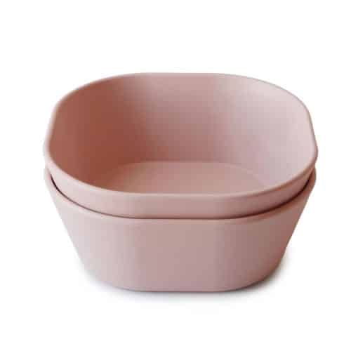 Mushie Bowls square Blush set/2