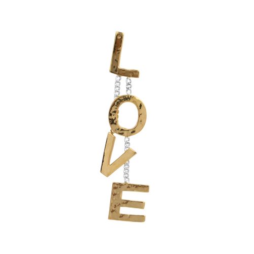 BB earring Letter Love Stud silver & gold plated (1)